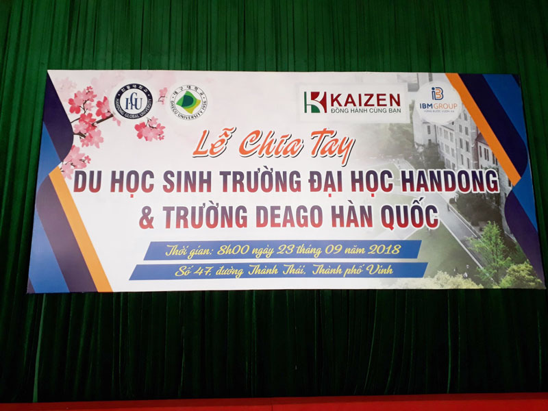 Lễ chia tay Du học sinh trường Handong và Deagu kỳ tháng 9/2018
